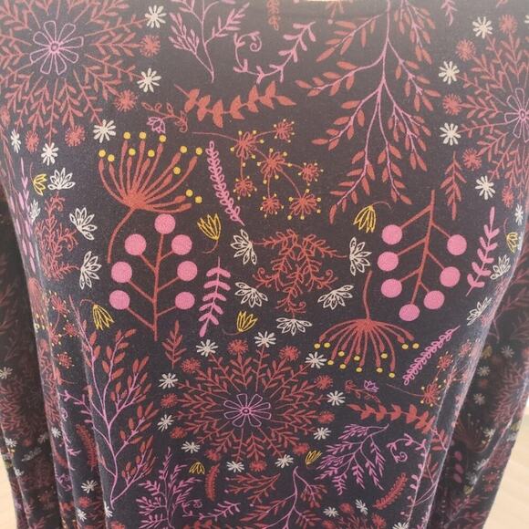 MATILDA JANE FLORAL BLK MULTI COLOR SHIFT DRESS WITH DECORATIVE BACK BUTTONS XL - Picture 2 of 6